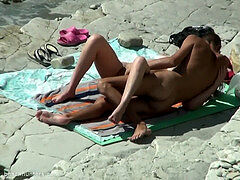 Playa, Desnudo, Público, Voyeur