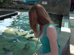 A Date at the Aquarium with a Hot Red Head