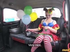 Cute St. Valentine clown Lady Bug fucked by Czech taxi driver