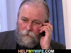 Oldman ask fuck my wife for money