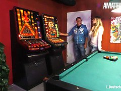 Claudia Bitch's tight pussy craving after a game of pool - German amateur video