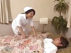 Kinu Misawa breasty nurse licks and rides cum cannon
