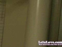 Amateur Lelu Love in shower washing hair