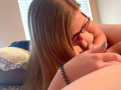 handsome High college doll in glasses Megan Taylor made me cum too Quick