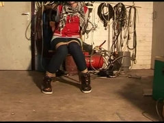 Steffi chair-tied ballgagged