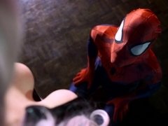 Sexy cat Mila Milan gets fucked by spider man (MSQRD)