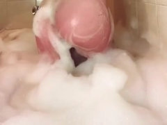 Youthful college-aged Yr elderly Plays with Smallish Figure in Super-Hot Soapy Bathtub