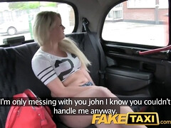 Bonnie Rose gets her fake English ass licked by a council estate slut in a fake taxi