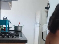 Hot Couple Garabas and Olpr Enjoy Cumming for Dessert in the Kitchen - 4K HD