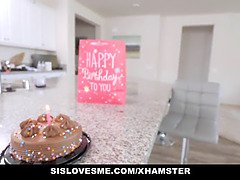 Sislovesme - a rock hard dick for stepsisters birthday