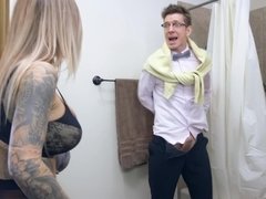 Bathroom, Big tits, Blonde, Cheating, Hardcore, Pantyhose, Tattoo, Wet