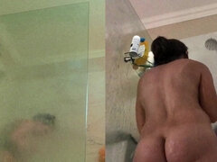 Gorgeous Hairy Darkhaired Babe Shower Video