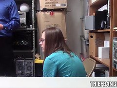 Hot Shoplifting Goth Teen Fucked In Front Of Her Geeky Boyfriend