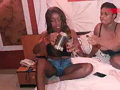 Live orgy interview with LadyGold and Annie blond, Naija hottie, wizzy bang, Behind the scene