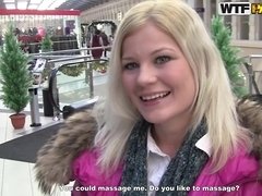 Amateur, Blonde, Tir de sperme, Lingerie, Pov, Public, Plan cul à trois