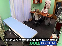 Blonde teen with small tits enjoys a reality check from fakehospital doc
