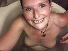 Amateur, Salle de bains, Britannique, Petite femme, Pov, Mamelons bombés, Réalité, Belle mère