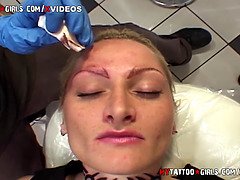 Alira Astro Eyebrows Shave and Tattooed