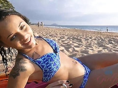 Amateur, Playa, Bikini, Novia, Pov, Coño, Afeitado, Flaco