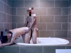 Showering, interracial shower, sharing bbc