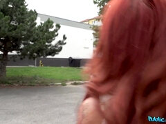Public POV Outdoors - Redhead MILF Jennifer Keelings Fucked Outside - Jennifer Keelings