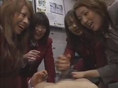 Asian teacher gets 3 schoolgirls to inspect dick sph (censored)