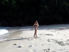 Beach, Blowjob, Facial, Handjob, Huge cock, Outdoor, Pov, Public