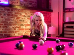 Lola Fae plays pool and seduces a well endowed stud