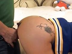 Big tits, Blowjob, Brunette, Cheerleader, Hardcore, Tattoo