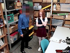 Ozzie teen redhead Ella Hughes gets busted for stealing