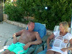 Cuckold, German, Group, Hd, Husband, Mom, Outdoor, Wife