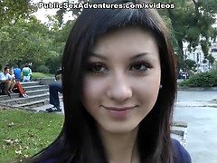 Cul, Sucer une bite, Brunette brune, Hd, Nudiste, De plein air, Public, Chatte