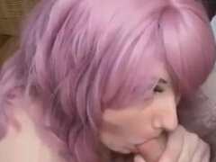 Pink Haired Cutie Devours My Veiny Piece Of Meat