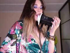 Sensual ASMR with ear licking kink and dressing room fun