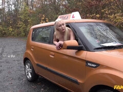 Blonde, Blowjob, Car, Deepthroat, Naked, Riding