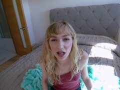 Blonde, Sucer une bite, Queue, Hard, Petite femme, Pov, Adolescente, Nénés