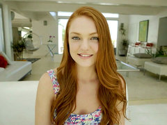 Grosse bite, Sucer une bite, Mignonne, Faciale, Première fois, Hd, Rousse roux, Adolescente