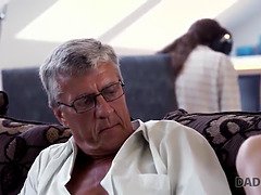 Blowjob, Brunette, Daddy, Grandpa, Hardcore, Hd, Teen, Tits