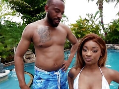 Jovan Jordan and AngelSins are having wild sex outdoors