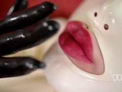 Latex Wonderland - Sex Goddess Sucks Vibrator in Full Attire