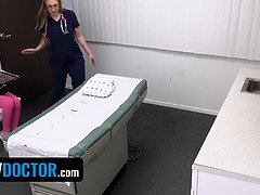 Blowjob, Cumshot, Doctor, Exam, Handjob, Office, Orgasm, Pussy