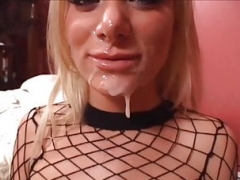 Amerikanisch, Grosse titten, Blondine, Blasen, Aufs gesicht abspritzen, Milf