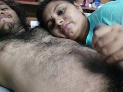 Hot Mallu Couple Romantic Handjob - Vaishnavy Pleasures Sharun Raj's Cock