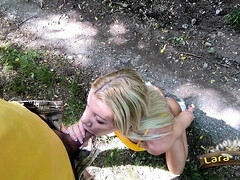 Blonde, Blowjob, Outdoor