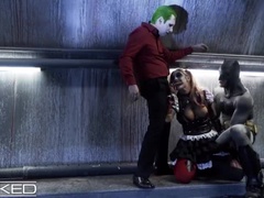 Harley Quinn Anal Threesome with Joker & Batman - DC Cosplay Fuck