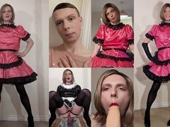 Crossdresser Sissy Bethany enjoys dressing up to pleasure and fuck men in 4K