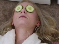 Odette Delacroix gives POV blowjob and gets facial cumshot - cum as face cream