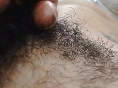 Unshaved Slut shows you her pussy up close