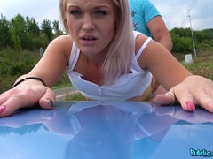 Ass, Blonde, Car, Crazy, Flashing, Flexible, Public, Pussy