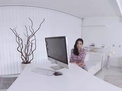 Gros seins, Brunette brune, Masturbation, Pov, Solo